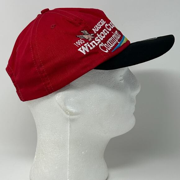 Vintage 90s NASCAR Jeff Gordon Hat Baseball Cap 1995 Winston Cup Snapback Red - Picture 9 of 11
